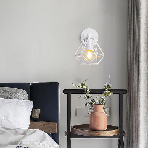applique murale vintage cage loft industriel led éclairage intérieur - vue 4 sur 10