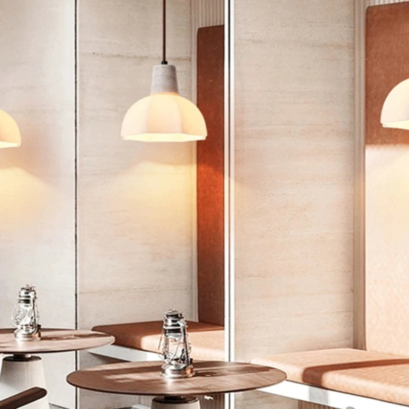 lustre en verre de pierre pour éclairage moderne et romantique - vue 5 sur 7
