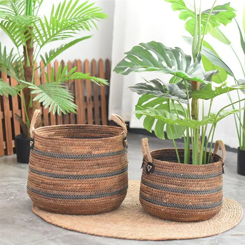 panier de rangement tissé pour jouets et vêtements - vue 7 sur 7