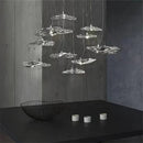 suspension en verre design art déco pour éclairage élégant