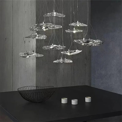 suspension en verre design art déco pour éclairage élégant - vue 4 sur 19