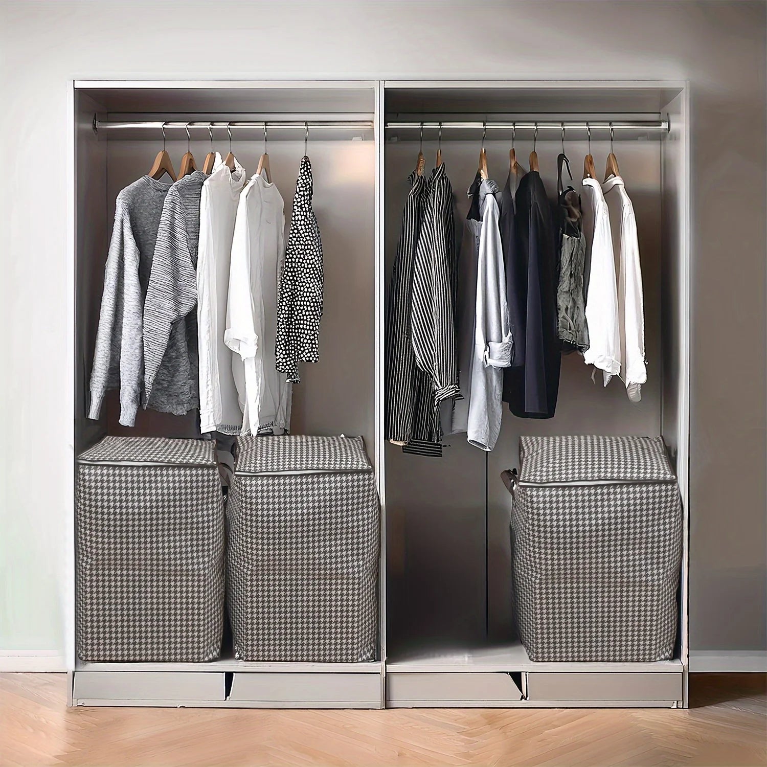 sac de rangement pliant grande capacité pour vêtements avec poignée - vue 6 sur 10