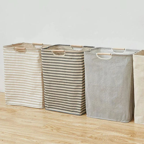 panier de rangement pliable pour linge sale avec poignée - vue 3 sur 12