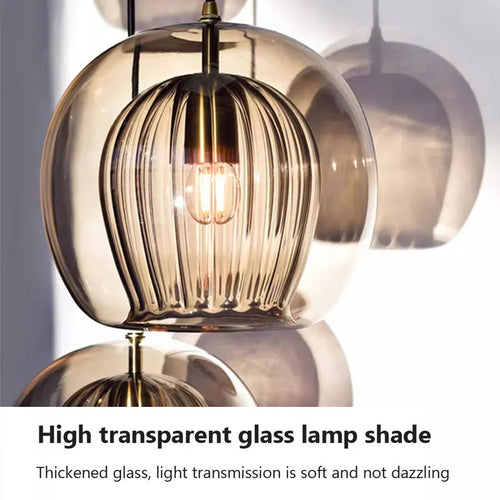 suspension en verre design nordique pour décor intérieur - vue 5 sur 15