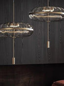 lustre circulaire en verre design nordique pour bar et restaurant