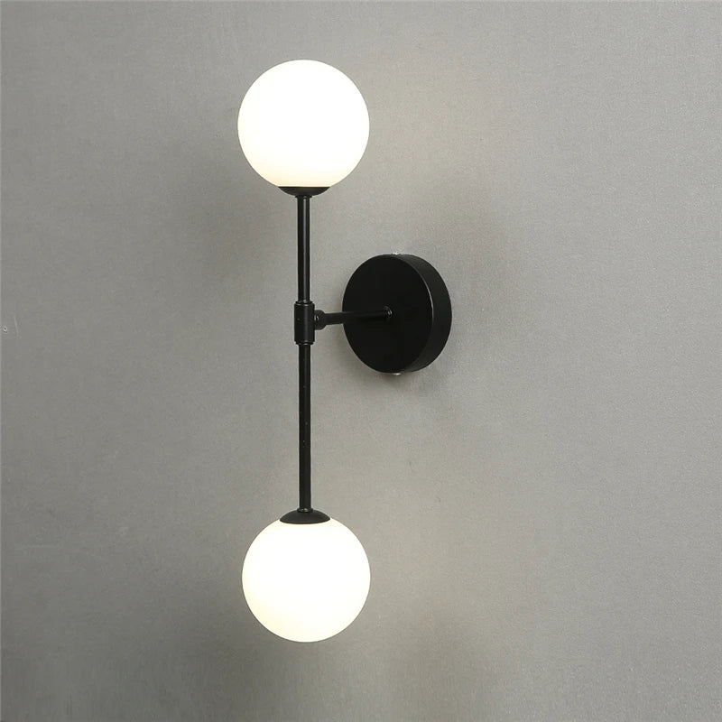 applique murale led post-moderne simple en verre doré - vue 10 sur 10
