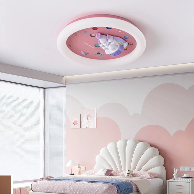 plafonnier moderne cœur éclairage mignon style château décoratif - vue 6 sur 7