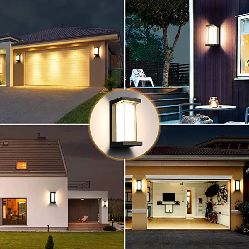 applique murale led extérieure wi-fi étanche double abat-jour aluminium acrylique - vue 10 sur 15