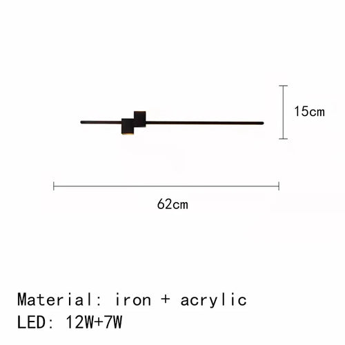 applique murale led minimaliste design artistique - vue 16 sur 15