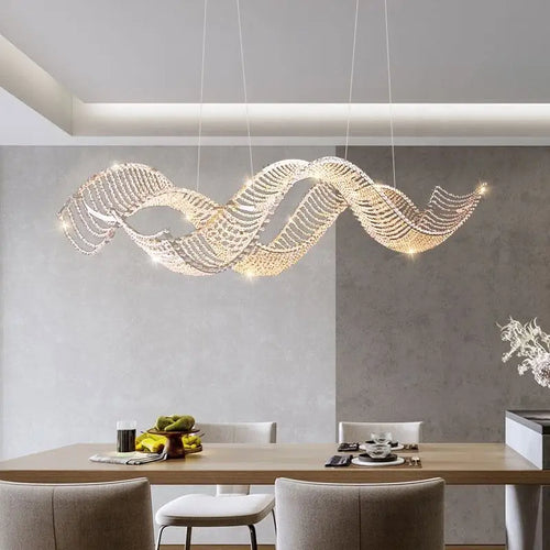 lustre de luxe moderne k9 en cristal suspendu personnalisé - vue 5 sur 9