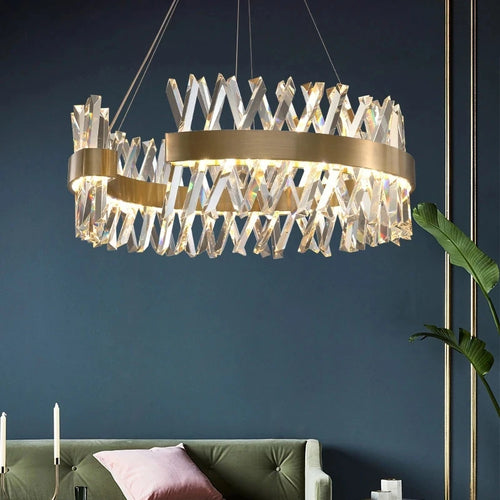 lustre de luxe en cristal winfordo wf-xd009 éclairage d'intérieur - vue 2 sur 10