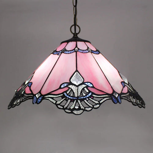 lustre tiffany vitrail style méditerranéen pour intérieur élégant - vue 5 sur 22