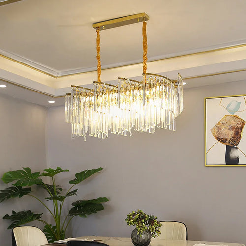 lustre en cristal de luxe spirale postmoderne décoratif - vue 3 sur 11
