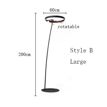 Lampe sur pied nordique en forme d'anneau de pêche - vue 16 sur 18