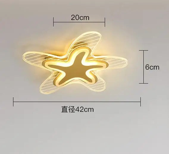 plafonnier étoile led pour décoration et éclairage intérieur - vue 10 sur 12