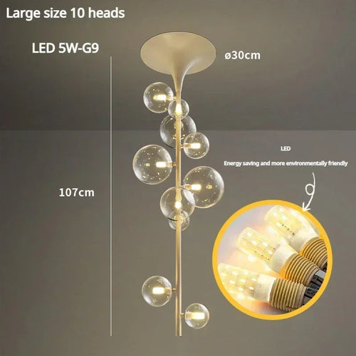 lustre moderne en verre pour une décoration élégante - vue 10 sur 12