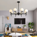 lustre led moderne médiéval avec boule de verre haricot magique