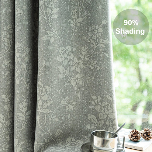 Rideau occultant floral moderne pour salon et chambre - vue 2 sur 9
