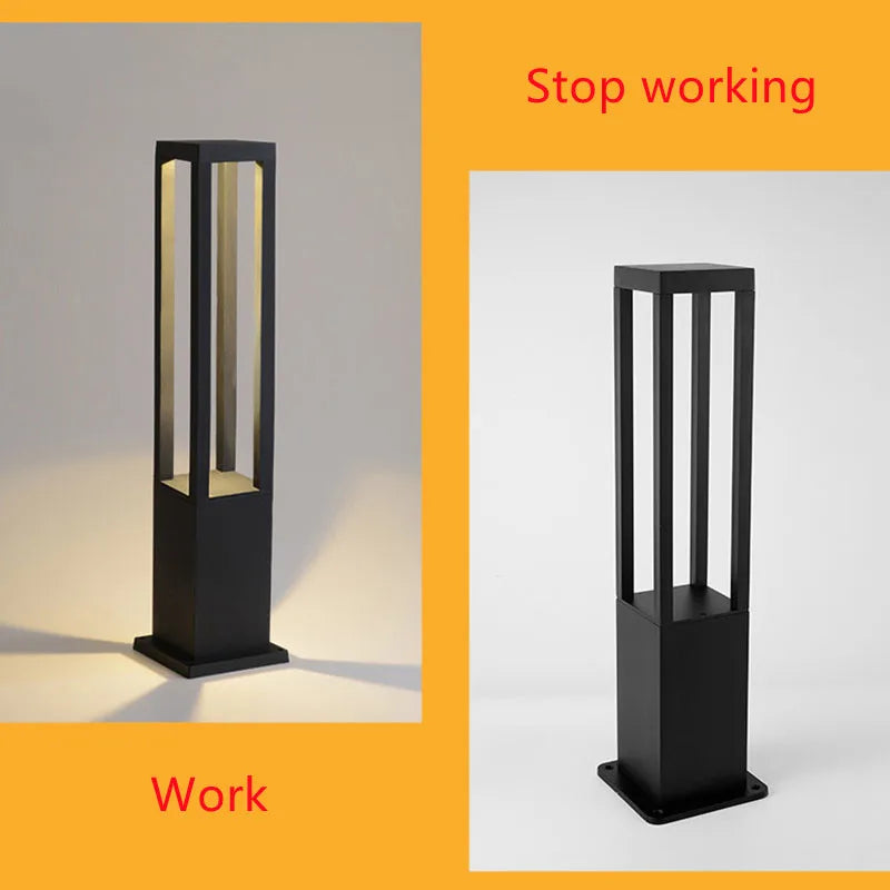 lampe d'extérieur moderne étanche en aluminium pour jardin - vue 5 sur 9