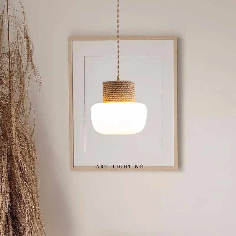 suspension LED en verre design nordique décorative - vue 6 sur 8