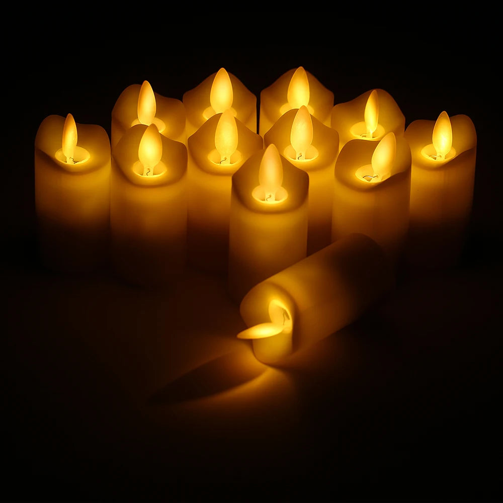 lot de 12 bougies led rechargeables sans flamme pour Noël Halloween - vue 6 sur 6