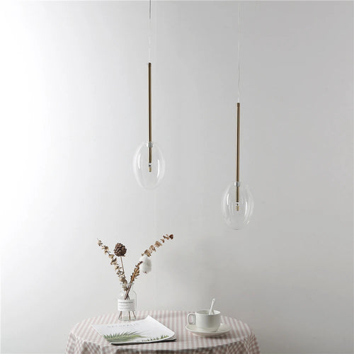 suspension en verre transparent en forme de goutte d'eau décorative - vue 7 sur 8