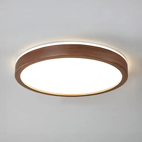 Walnut Wood Ceiling light, Wabi-sabi Simple Modern Vintage style, Bedroom lighting for Bathroom, Bedroom, dining room, Study - vue 6 sur 16