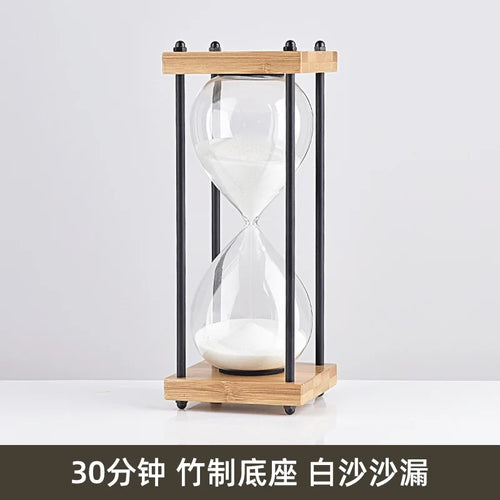 sablier en verre antichute pour enfants 30 minutes style rétro - vue 11 sur 17