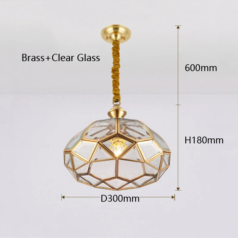 plafonnier en cuivre style américain moderne pour intérieur créatif et simple - vue 5 sur 7