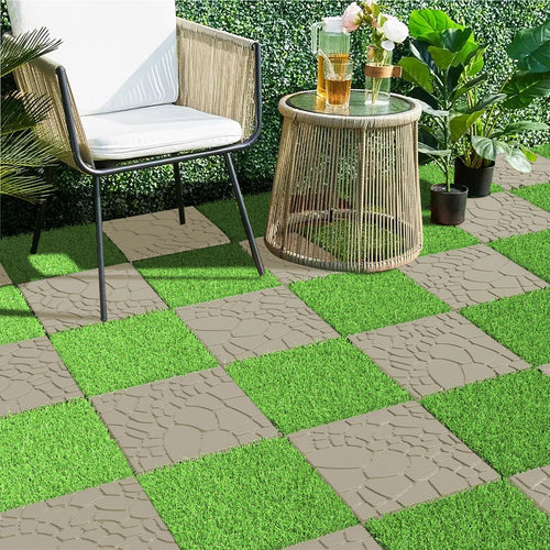 Dalles terrasse emboitables effet pierre 30 cm - vue 6 sur 6