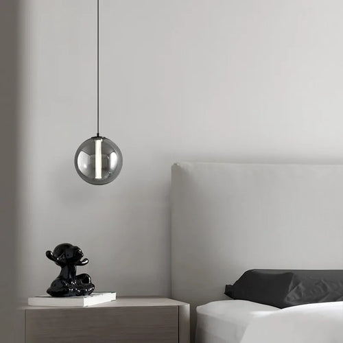 suspension en verre fumé lampe design pour restaurant et café - vue 3 sur 8