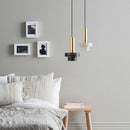suspension nordique en marbre avec éclairage led moderne