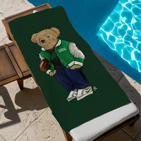 Serviette de plage microfibre séchage rapide oursons voyage