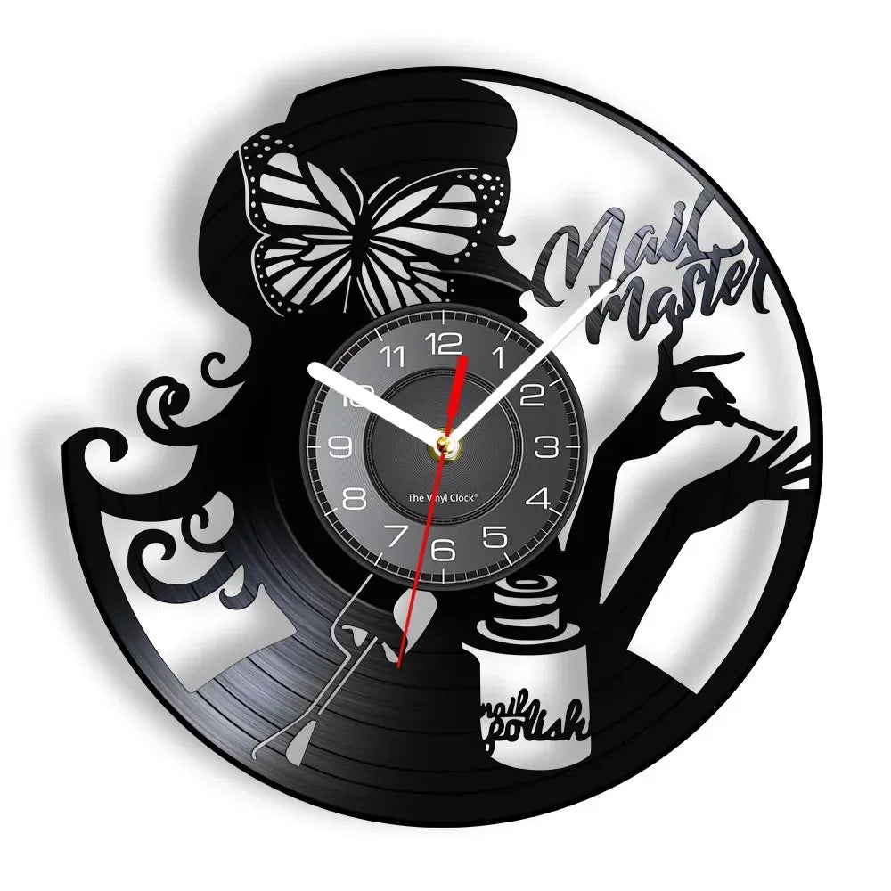 horloge murale vinyle pour salon de manucure et beauté - vue 12 sur 31