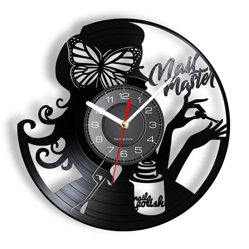 horloge murale vinyle pour salon de manucure et beauté - vue 13 sur 31