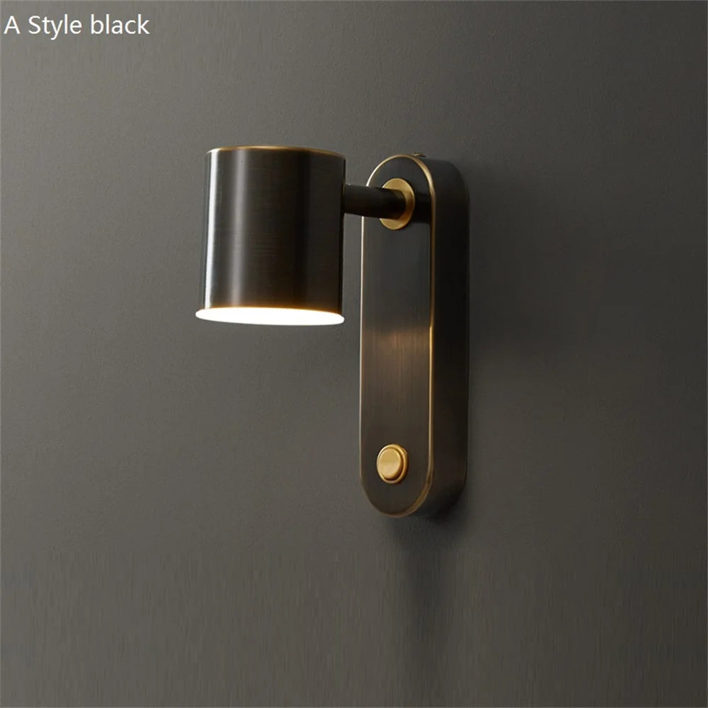 applique murale led pivotante en laiton avec interrupteur pour lecture - vue 13 sur 13