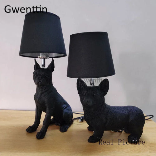 lampe de table moderne pour chiot en résine décorative - vue 6 sur 16