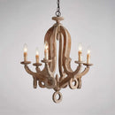 lustre vintage en bois massif style américain pour divers espaces