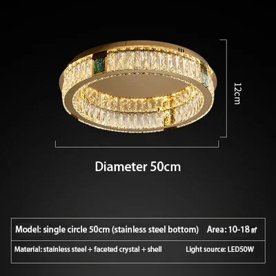 plafonnier en cristal de luxe à led pour décoration intérieure - vue 15 sur 15