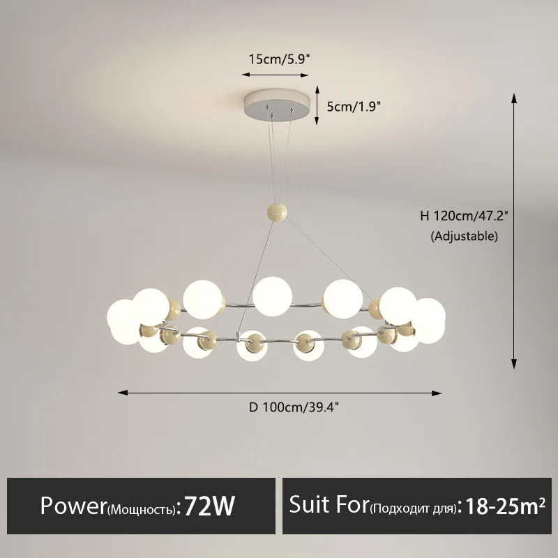 lustre suspendu éclairage décoratif moderne pour la maison - vue 16 sur 21