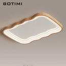 Plafonnier LED rectangulaire en bois