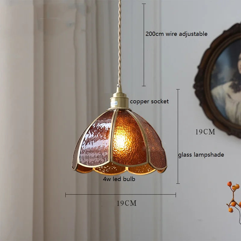 iwhd lampe à main led moderne en verre cuivre papillon - vue 28 sur 28