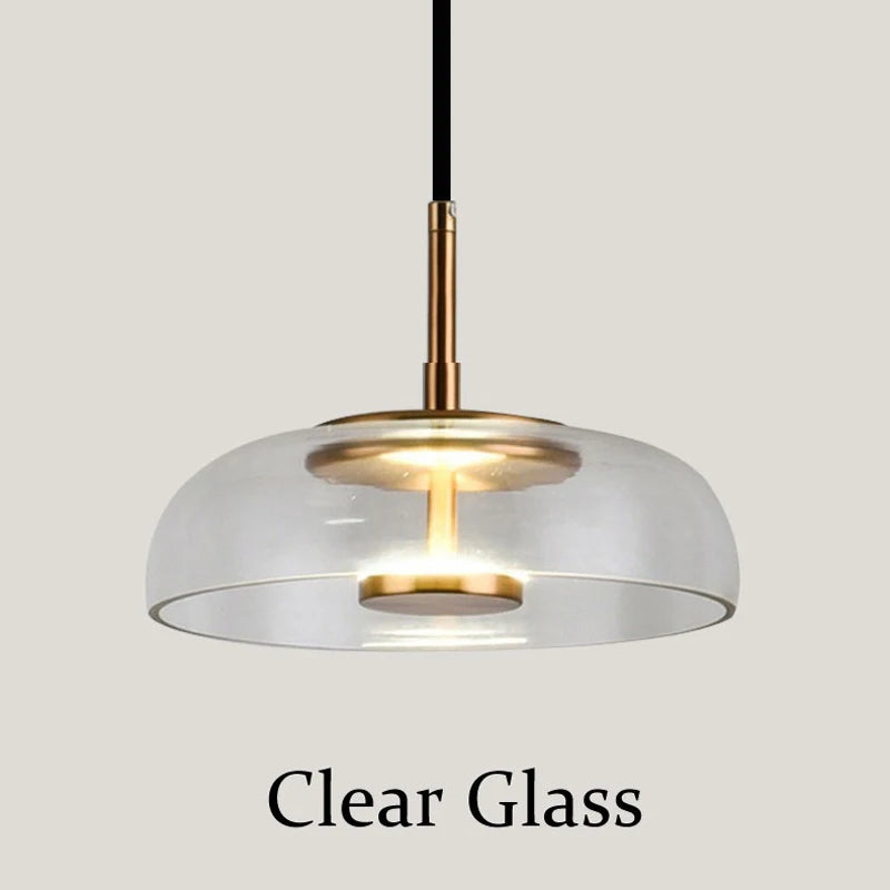suspension en verre fumé transparent design nordique pour hôtel et café - vue 8 sur 9