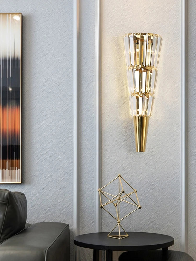 applique murale led en cristal pour décoration moderne et élégante - vue 3 sur 8