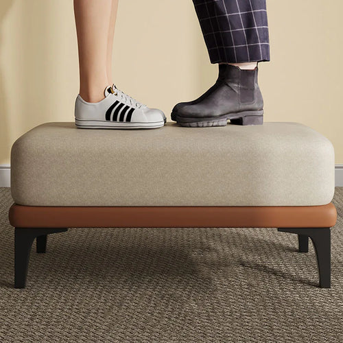 tabouret en velours moderne nordique pouf unique et peu encombrant - vue 7 sur 24