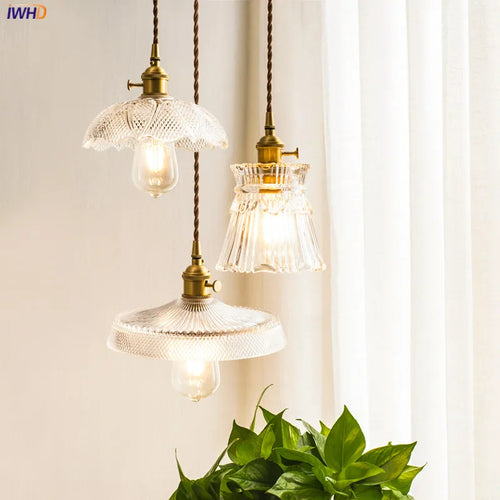 suspension en verre diamant led nordique moderne - vue 2 sur 30