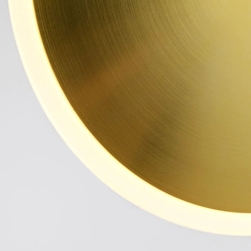 lampe led ronde en métal style art déco décorative - vue 5 sur 12