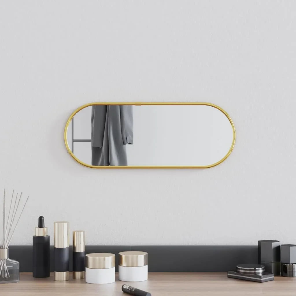 miroir mural ovale doré pour décoration intérieure élégante - vue 7 sur 7
