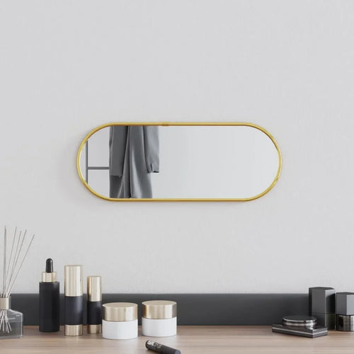 miroir mural ovale doré pour décoration intérieure élégante - vue 7 sur 7