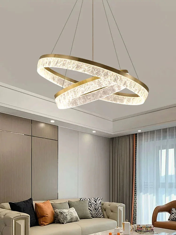 lustre moderne à anneau circulaire pour décoration intérieure - vue 5 sur 11
